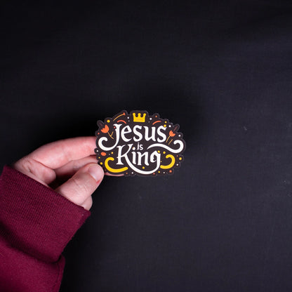 Jesus is King | 3"x2.2" Sticker
