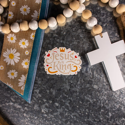Jesus is King | 3"x2.2" Sticker
