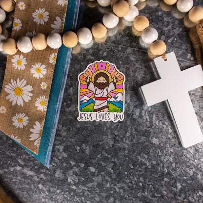 Jesus Loves You | 2.3"x3" Sticker