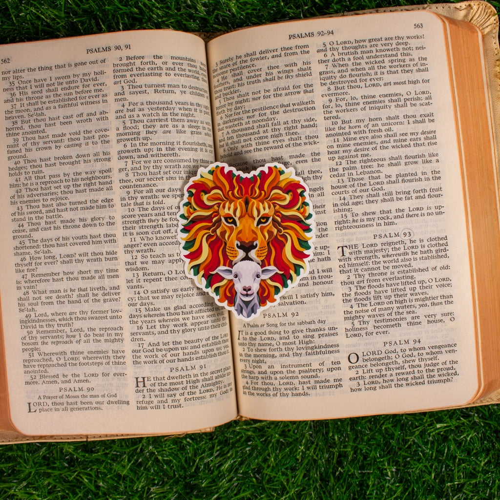 The Lion and the Lamb | 2.7"x3" Sticker