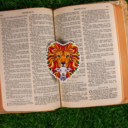 The Lion and the Lamb | 2.7"x3" Sticker