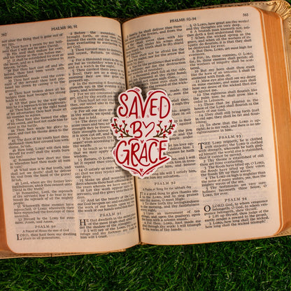 Saved by Grace | 2.2"x3" Sticker