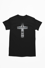 Lion cross Christian unisex tee with bold faith symbol

Black Christian t shirt featuring lion and cross graphic

Faith based unisex tee symbolizing strength and devotion