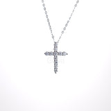 Dainty Moissanite Diamond Cross Necklace