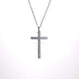 "Original" Moissanite Diamond Cross Necklace