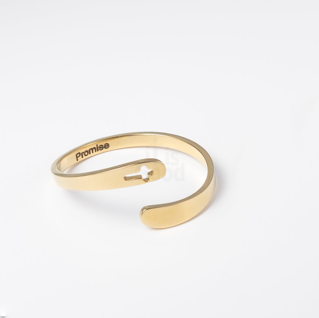 Hollow Cross Promise Ring