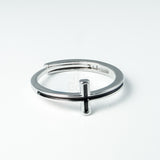 Adjustable Enamel Cross Ring