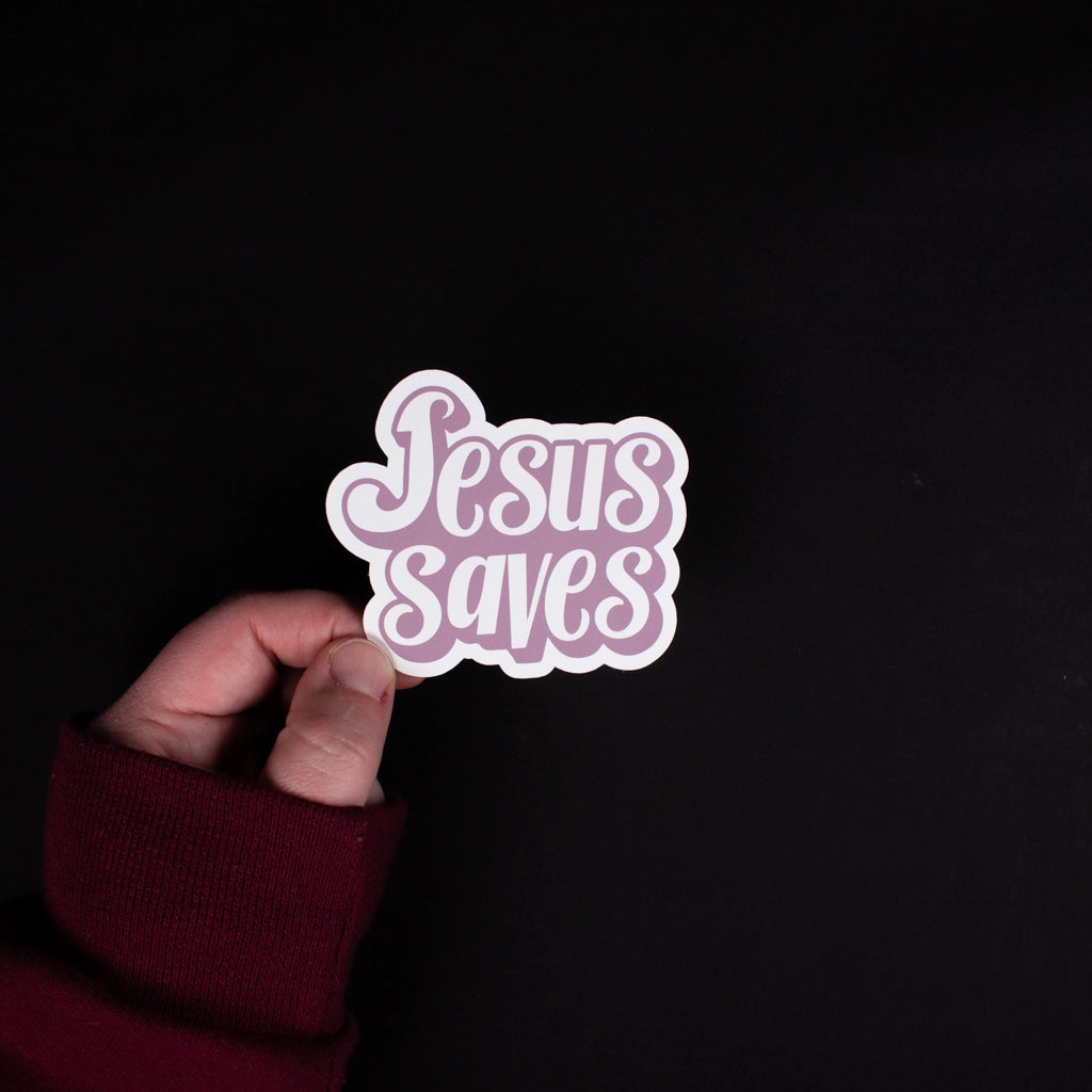 Jesus Saves | 3.2"x2.6" Sticker