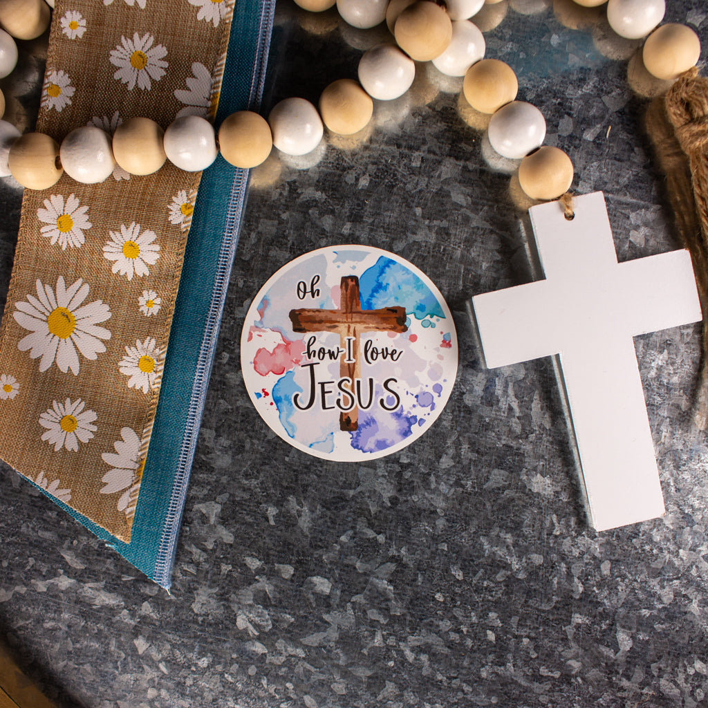 Oh How I Love Jesus Sticker