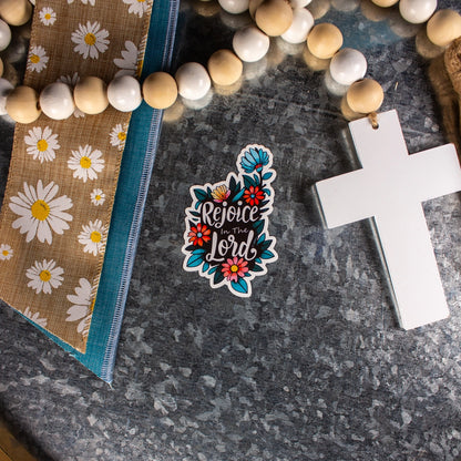Rejoice in the Lord | 3.25"x2.15" Sticker