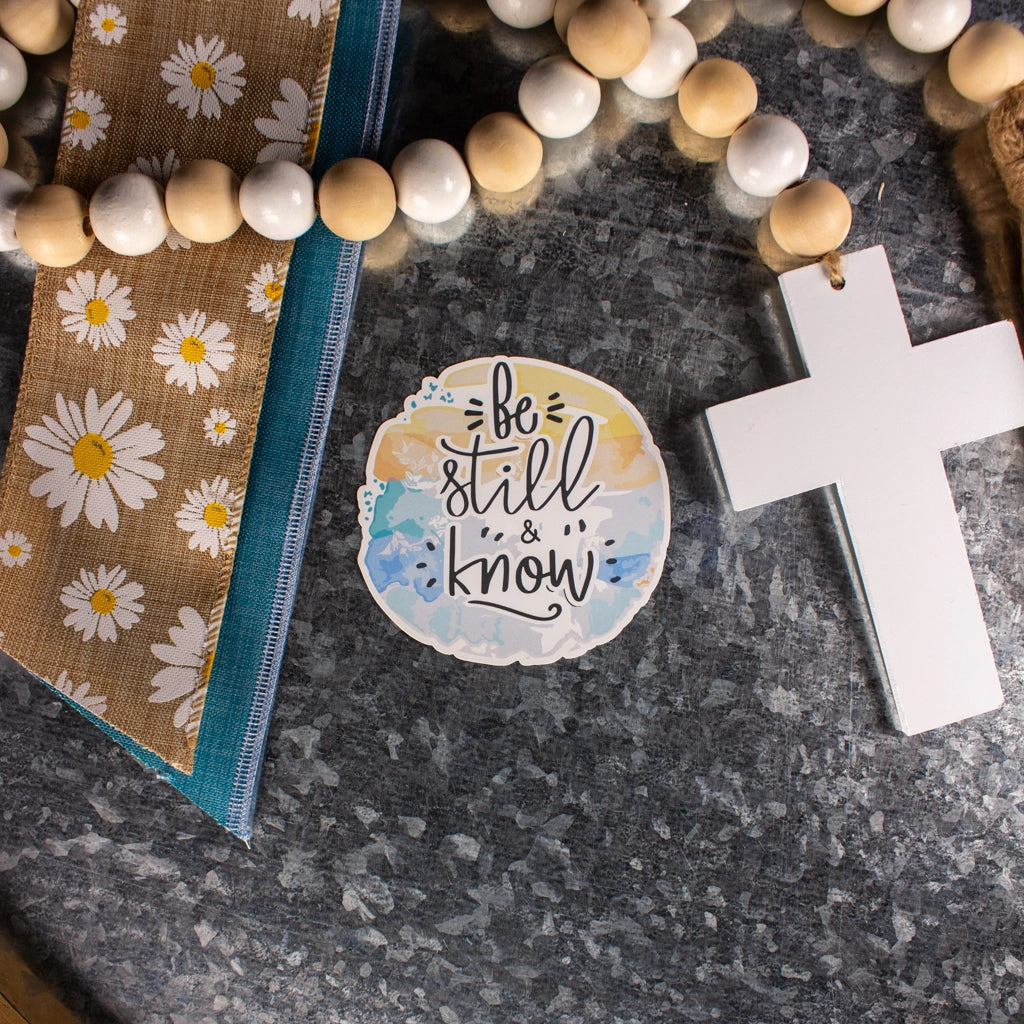 Be Still and Know | 3"x3" Sticker