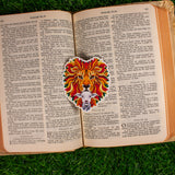 Lion and the Lamb Christian Sticker