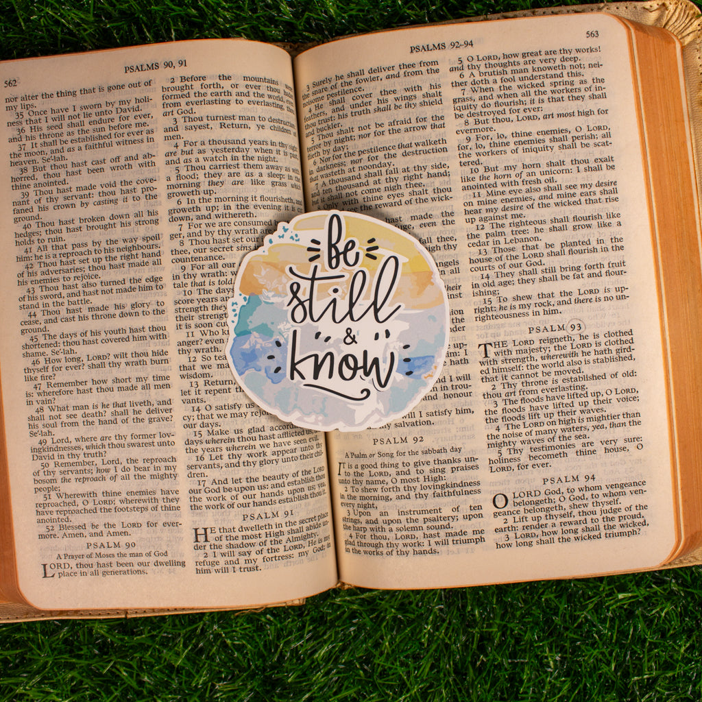 Be Still and Know Christian Sticker