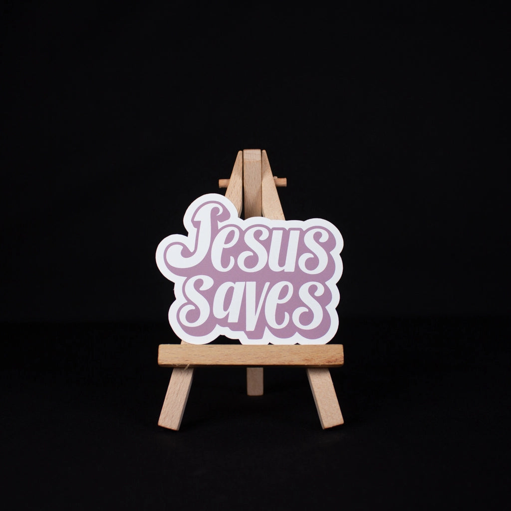 Jesus Saves | 3.2"x2.6" Sticker