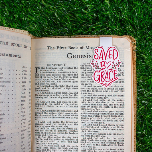 Saved by Grace Double-sided Magnetic Bookmark