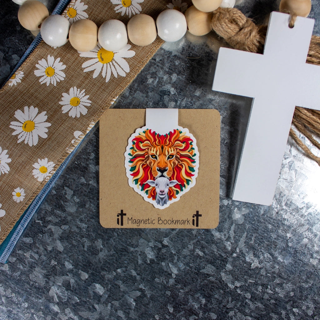 The Lion and the Lamb Double-sided Magnetic Bookmark