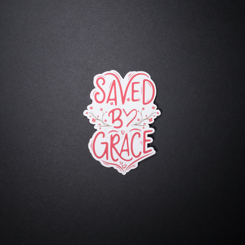 Saved by Grace Christian Sticker
