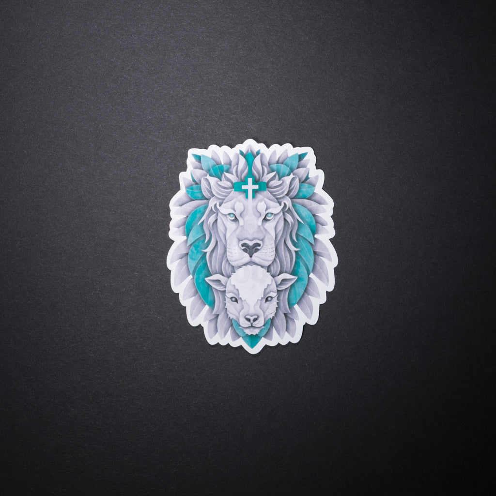 Green Lion and the Lamb Sticker