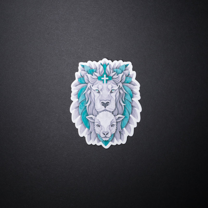 Green Lion and the Lamb Sticker