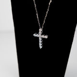 Dainty Moissanite Diamond Cross Necklace