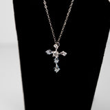 5 Stone Moissanite Diamond Cross Necklace