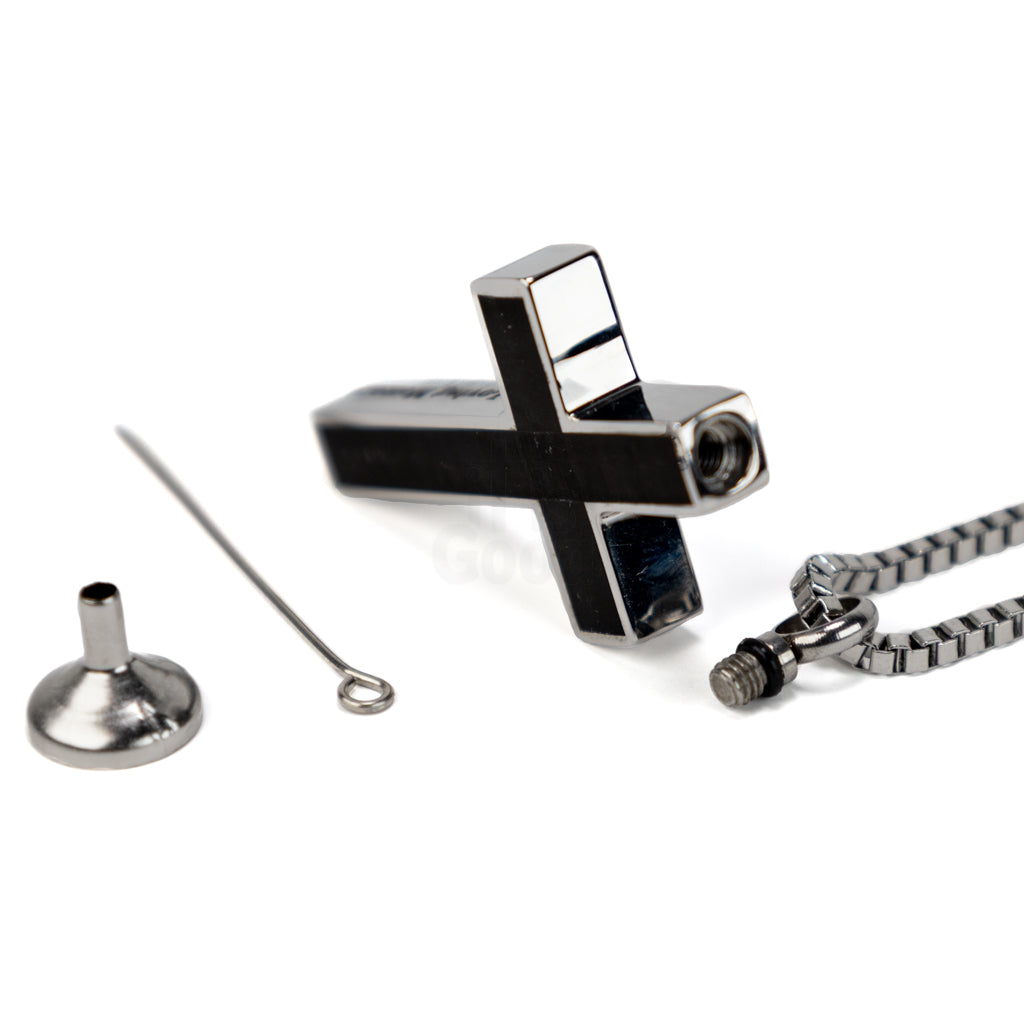 In Loving Memory Urn Cross Necklace