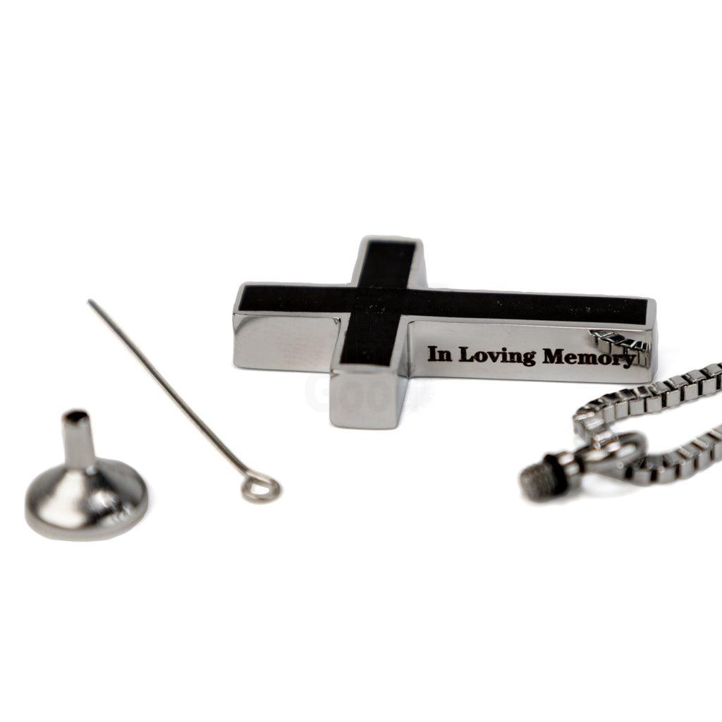 In Loving Memory Urn Cross Necklace