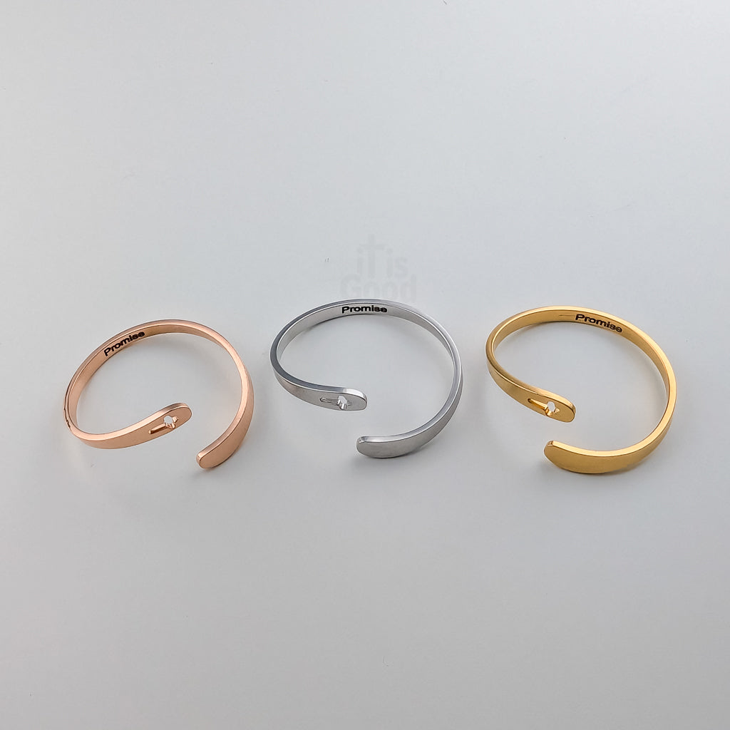 Hollow Cross Promise Ring